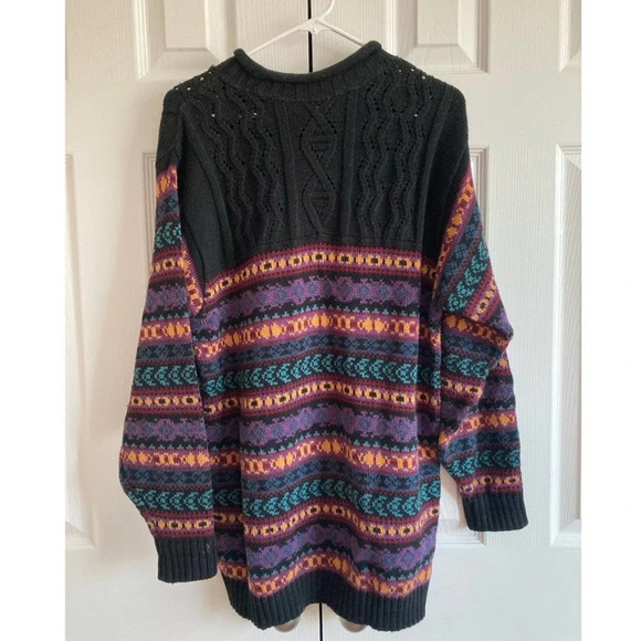 Vintage Liz Claiborne chunky knit sweater size S 100% cotton - Picture 1 of 7